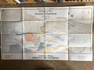 Bild des Verkufers fr Geological Map of Part of Gympie Goldfield. Queensland Mining Historical Map Collection. zum Verkauf von Time Booksellers
