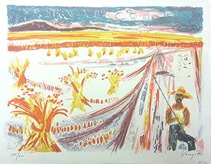 Bild des Verk�ufers f�r Bauer auf s�dlichem Getreidefeld zum Verkauf von Rolf N�lkes - kunstinsel.ch