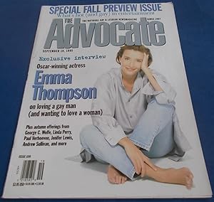 Seller image for The Advocate (Issue No. 690, September 19, 1995): The National Gay and Lesbian Newsmagazine (Magazine) (Emma Thompson Cover Story & Interview) for sale by Bloomsbury Books