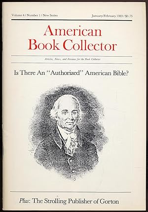 Seller image for American Book Collector: New Series, Volume 4, Number 1, January/February 1983 for sale by Between the Covers-Rare Books, Inc. ABAA
