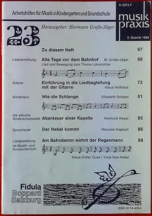 Bild des Verkufers fr Musikpraxis. Arbeitshilfen fr Musik in Kindergarten und Grundschule. HEFT 23 - 3. Quartal 1981 zum Verkauf von biblion2