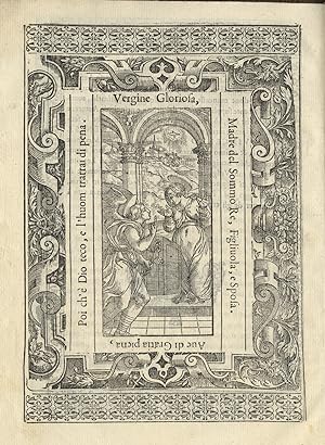 Immagine del venditore per Del Parto della Vergine del Sanazaro libri tre, tradotti in versi toscani da Giovanni Giolito de' Ferrari. venduto da Libreria Antiquaria Pregliasco