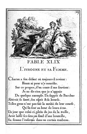 Immagine del venditore per Fables choisies mises en vers. Nouvelle &eacute;dition grav&eacute;e en taille-douce, les figures par Fessard, le texte par Montulay. venduto da Libreria Antiquaria Pregliasco