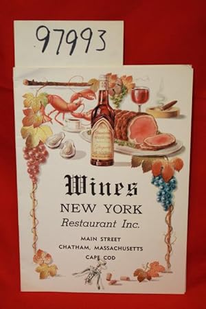 Seller image for Wines New York Restaurant Inc. for sale by Princeton Antiques Bookshop