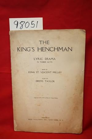 Seller image for The King's Henchman: Lyric Drama in Three Acts for sale by Princeton Antiques Bookshop