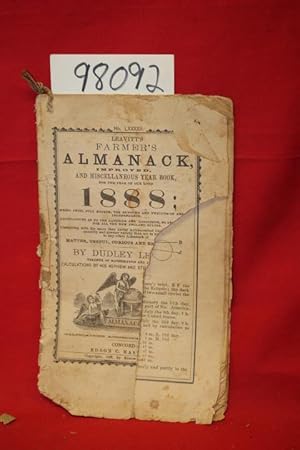 Imagen del vendedor de Leavitt's Farmers Almanack, Improved and Miscellaneous Year Book, For the Year of Our Lord 1888 a la venta por Princeton Antiques Bookshop