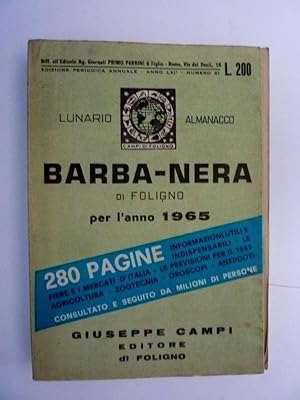 Lunario Almanacco BARBA - NERA di Foligno per l'anno 1965