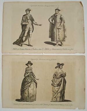 Habits of the Mayor, Mayoress, Merchant and Wife, Original Engraving