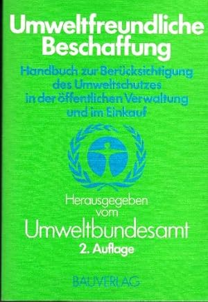 Imagen del vendedor de Umweltfreundliche Beschaffung. a la venta por Buchversand Joachim Neumann