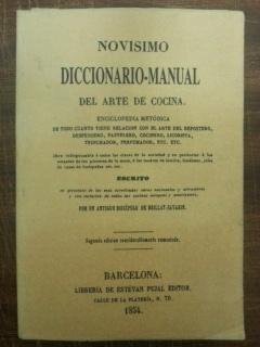 NOVISIMO DICCIONARIO - MANUAL DEL ARTE DE COCINA
