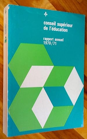 Rapport annuel 1970-71