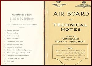 MARTINSYDE SCOUT - G.100 HP BEARDMORE; G.102 160 HP BEARDMORE - RIGGING NOTES;