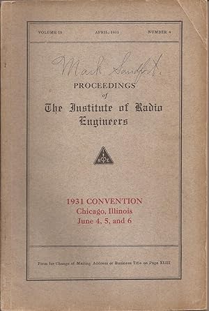Proceedings of The Institute of Radio Engineers April 1931