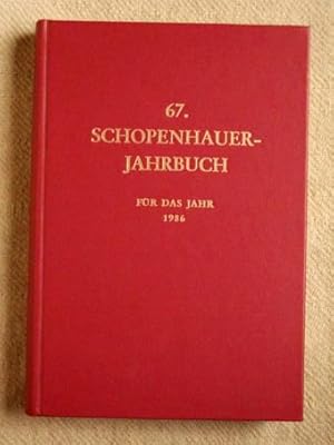 Bild des Verkufers fr Schopenhauer-Jahrbuch, 67. Band. zum Verkauf von Verlag + Antiquariat Nikolai Lwenkamp
