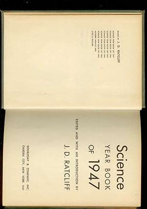 Bild des Verkufers fr Science Year Book Of 1947 zum Verkauf von Ramblin Rose Books