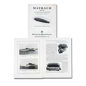 Bild des Verkufers fr Maybach 550 PS. 12 Zylinder-Motor. Direkt umsteuerbar, Bauart VL 2 fr Luftschiffe und Motor-Yachten. zum Verkauf von Antiquariat Gerhard Gruber