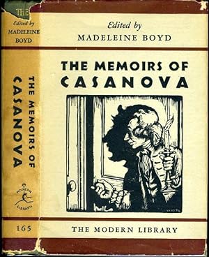 Imagen del vendedor de THE MEMOIRS OF JACQUES CASANOVA: ML# 165.1. FIRST MODERN LIBRARY EDITION, 1929; 169 Titles Listed on Inside of DJ. a la venta por Shepardson Bookstall