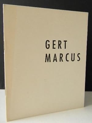 GERT MARCUS. Catalogue exposition Gert Marcus chez Colette Allendy du 29 mars au 16 avril 1960.