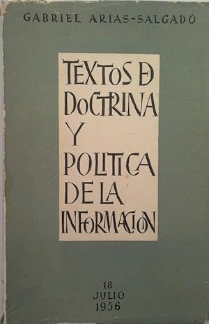 TEXTOS DE DOCTRINA Y POLÍTICA DE LA INFORMACIÓN