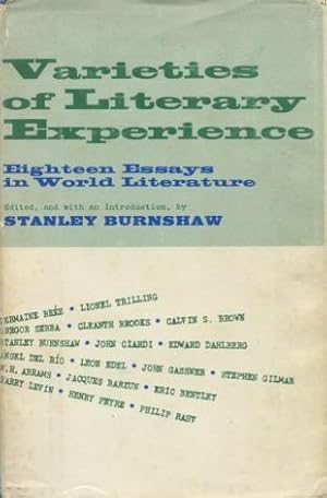 Image du vendeur pour Varieties of Literary Experience: Eighteen Essays in World Literature mis en vente par Kenneth A. Himber