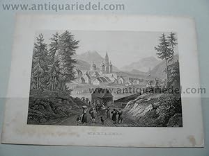 Bild des Verkufers fr Mariazell, Steiermark, Stahlstich, anno 1850 zum Verkauf von Hammelburger Antiquariat