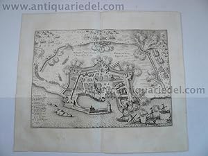 Canea, anno 1645, Cretan War, Merian Matthaeus, copperengraving