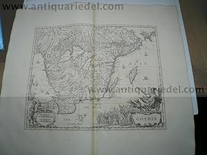 Image du vendeur pour Gothia - J. Jansonius - Pitt Moses, 1680. Old map of Sweden - G mis en vente par Hammelburger Antiquariat