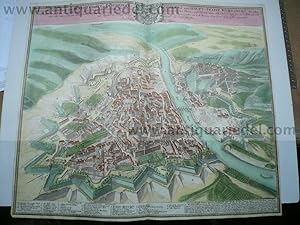 Würzburg aus der Vogelschau, anno 1723, Homann J.B., selten