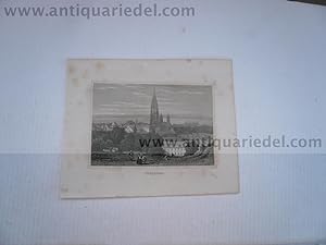 Bild des Verkufers fr Freiburg, anno 1850, Stahlstich zum Verkauf von Hammelburger Antiquariat