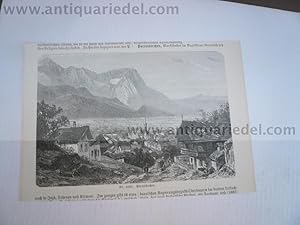 Bild des Verkufers fr Garmisch Partenkirchen, anno 1885, Holzstich zum Verkauf von Hammelburger Antiquariat