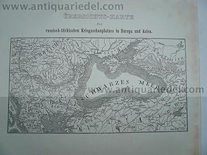 Bild des Verkufers fr bersichts-karte des russisch-trkischen kriegsschauplatzes in e zum Verkauf von Hammelburger Antiquariat