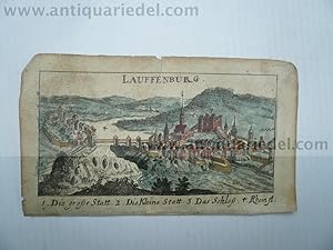 Laufenburg, anno 1686, Riegel, copperengraving, 6x11 cm.