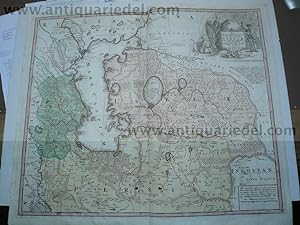 Nova Maris Caspii et Regions Usbeck. A detailed antique ma