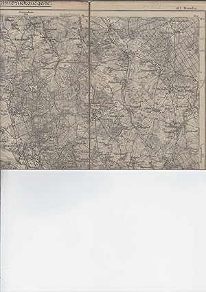 Karte des Deutschen Reiches - Blatt 417 Dresden. Umdruckausgabe. Maßstab: 1 : 100 000,