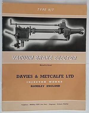 Bild des Verkufers fr Vacuum Brake Ejector Type H/T zum Verkauf von The Book House  (PBFA)