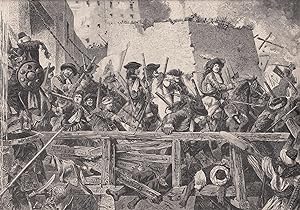 Bild des Verkufers fr Die Belagerung Wiens durch die Trken im Jahre 1683: Das Ausrcken des Grafen Starhemberg. zum Verkauf von Antiquariat Hild