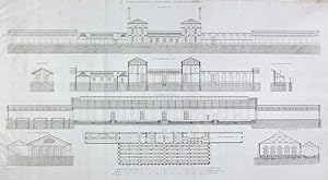 "Passagier-Maschinenhaus der Station Camden auf der London-Birmingham-Eisenbahn" originale Feder-...