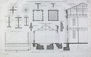 "Passagier-Maschinenhaus der Station Camden auf der London-Birmingham-Eisenbahn" originale Feder-...