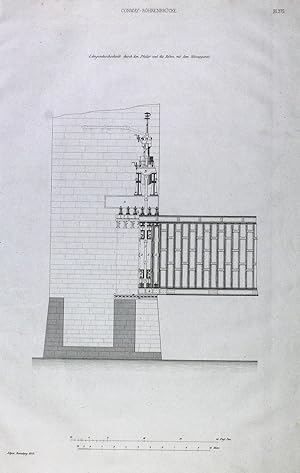 "Conway-Röhrenbrücke" originale Feder-Lithographie auf Papier/paper ca.41x26cm; Blatt Nr.275 aus ...