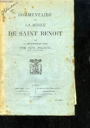 Seller image for COMMENTAIRE SUR LA REGLE DE SAINT BENOIT for sale by Le-Livre