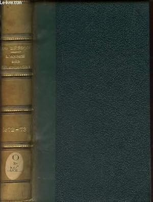 Seller image for L'ANNEE DES PELERINAGES - 1872-1873 - SERMONS PRECHES. / for sale by Le-Livre