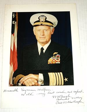 COLOR PHOTOGRAPH INSCRIBED TO CONGRESSMAN SEYMOUR HALPERN AND SIGNED BY U.S. ADMIRAL WILLIAM BRIN...