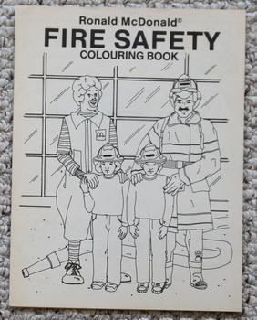 RONALD McDONALD FIRE SAFETY COLOURING BOOK. - McDonald Promo Giveaway.