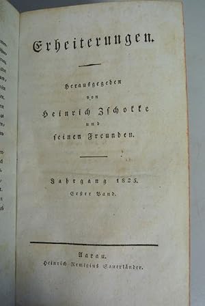Bild des Verkufers fr ERHEITERUNGEN. Jahrgang 1825. Erster Band. (Hefte 1 bis 6). zum Verkauf von Antiquariat Bookfarm