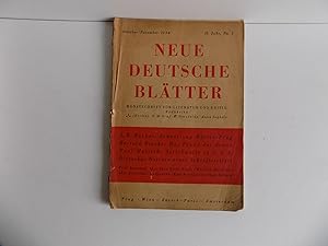Seller image for Neue deutsche Bltter. Monatschrift fr Literatur und Kritik. II. Jahr, No. 1, Oktober / November 1934. for sale by Antiquariat Rolf Bulang