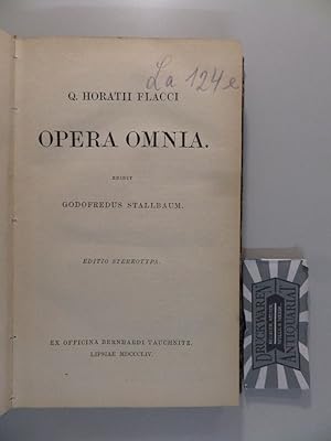 Imagen del vendedor de Q. Horatii Flacci : Opera omnia. a la venta por Druckwaren Antiquariat