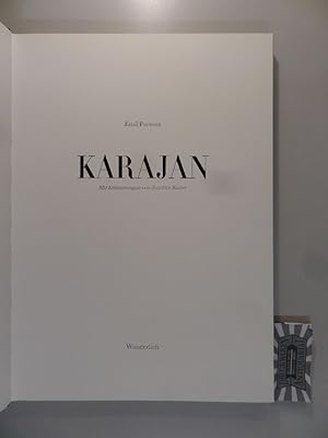 Image du vendeur pour Karajan. Mit Erinnerungen von Joachim Kaiser. mis en vente par Druckwaren Antiquariat