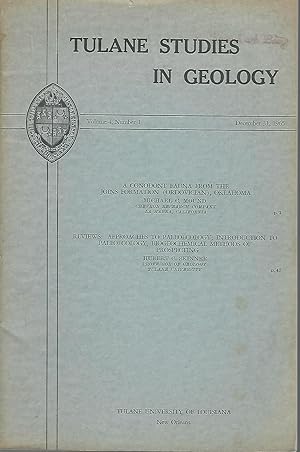 Seller image for Tulane Studies in Geology: Volume 4, No.1: December 31, 1965 for sale by Dorley House Books, Inc.