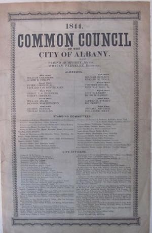 1844 Albany Common Council Broadside