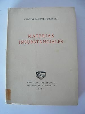 Materias insubstanciales